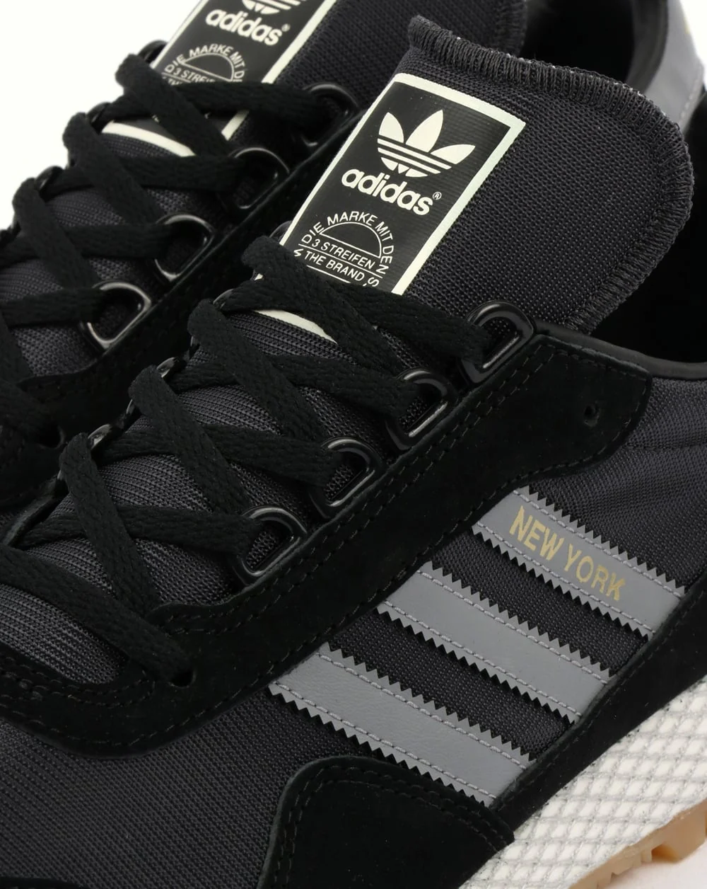 Adidas New York Trainers Black/Grey - Image 4