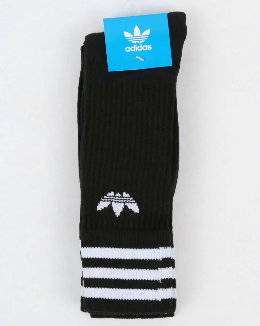 Adidas Originals 3 Pack Crew Socks Black/White - Image 2