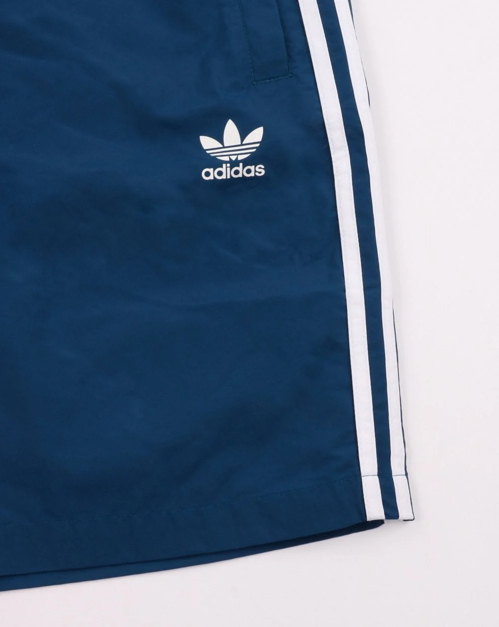 Adidas Originals 3 Stripe Swim Shorts Deep Blue - Image 2