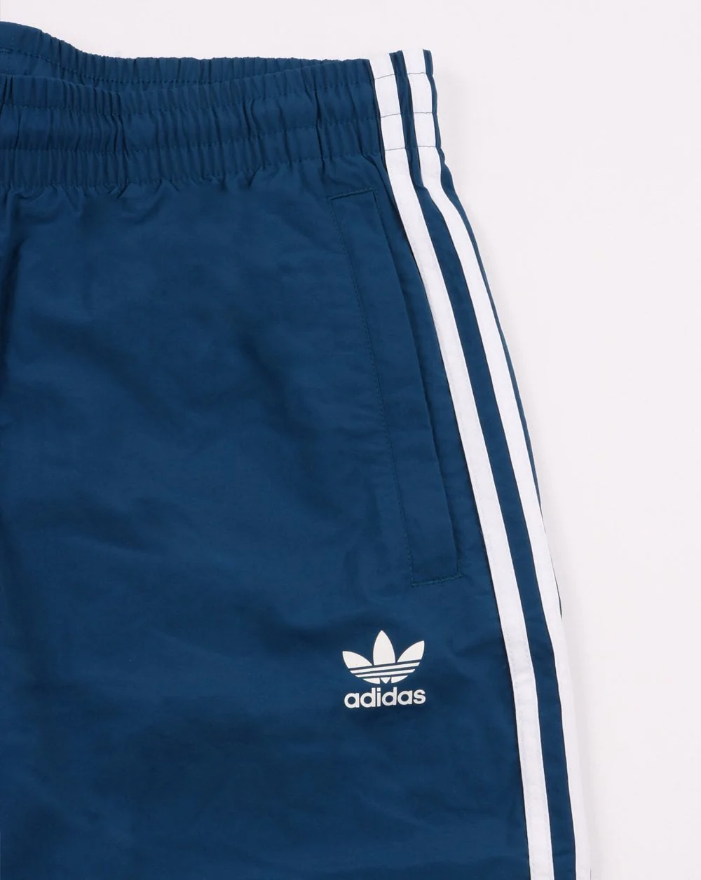Adidas Originals 3 Stripe Swim Shorts Deep Blue - Image 3