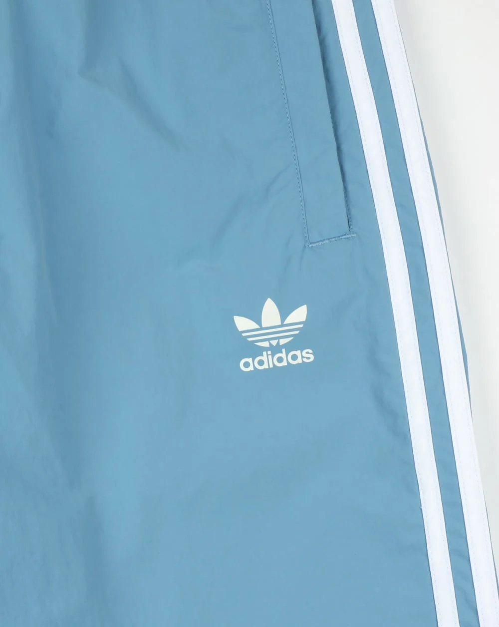 Adidas Originals 3 Stripes Swim Shorts Ash Blue - Image 3