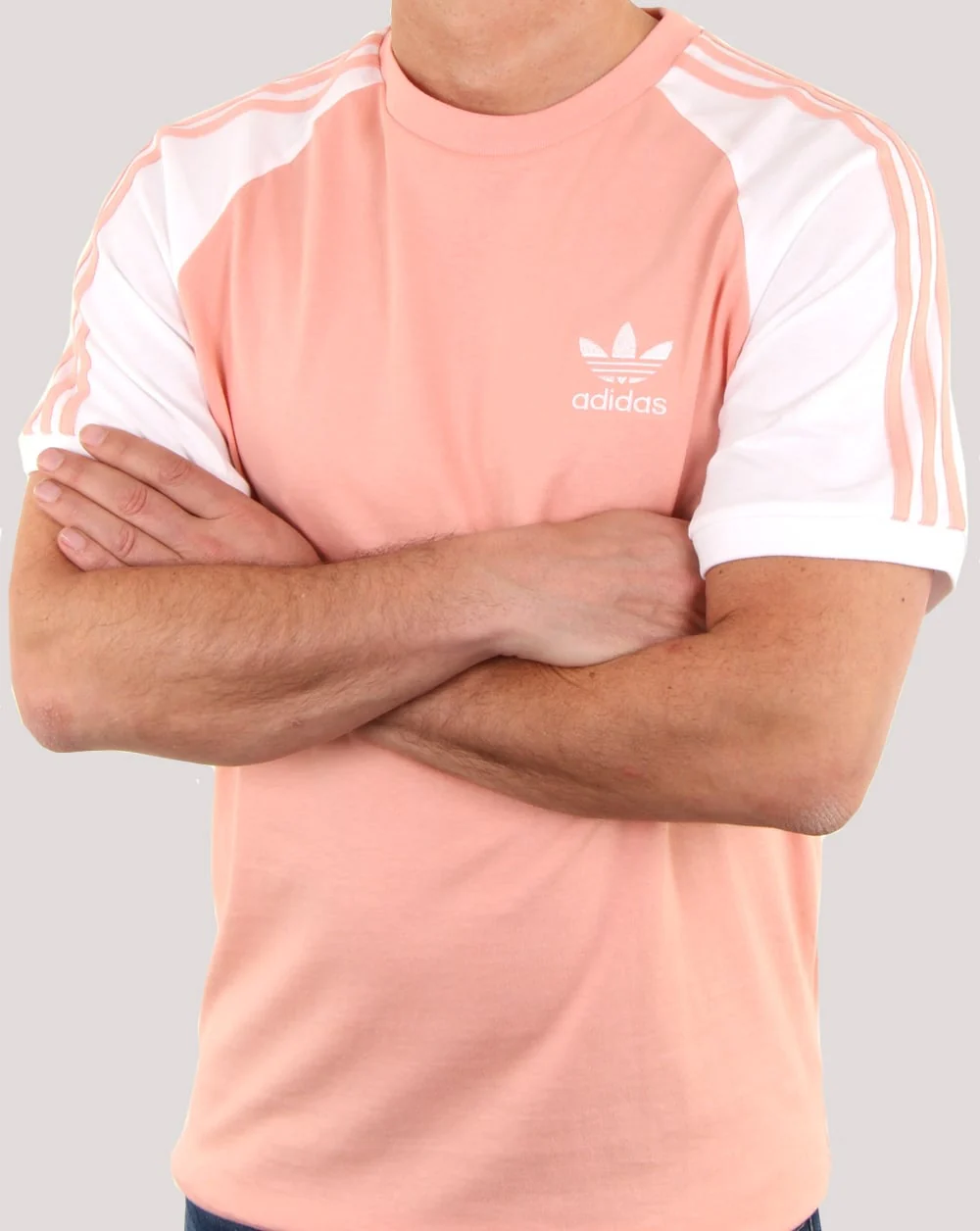 Adidas Originals 3 Stripes T Shirt Dust Pink - Image 4
