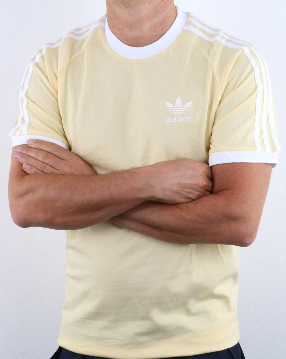 Adidas Originals 3 Stripes T Shirt Easy Yellow - Image 2