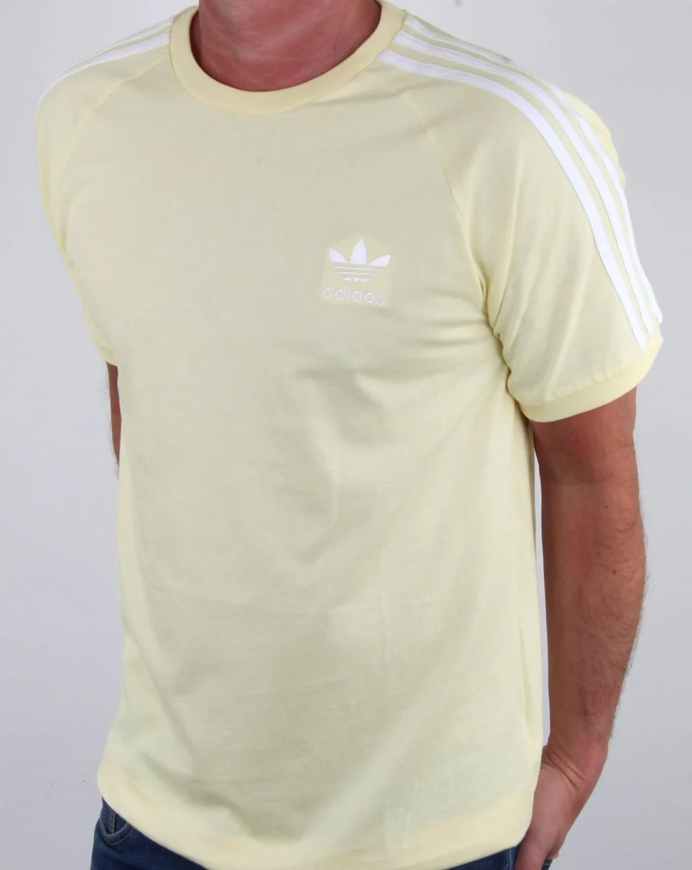 Adidas Originals 3 Stripes T Shirt Yellow - Image 4