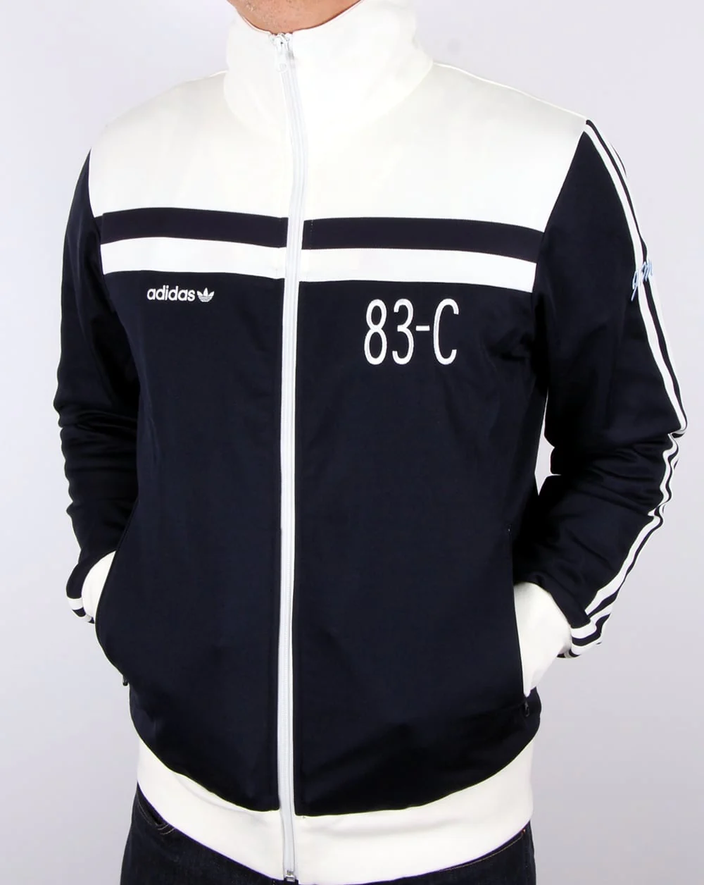 Adidas Originals 83-c Track Top Navy/off White - Image 4