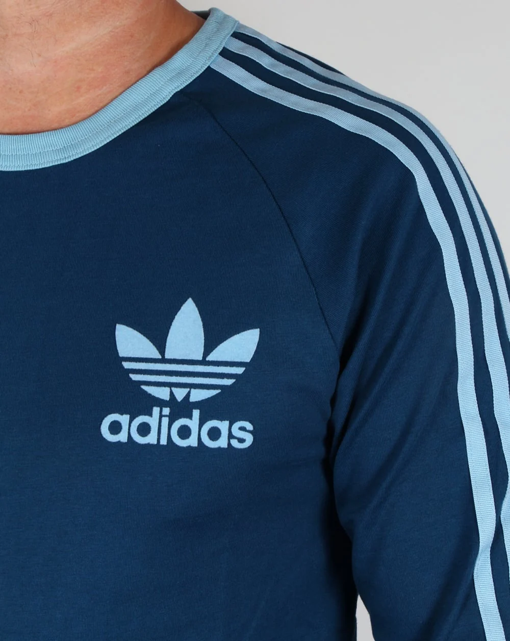 Adidas Originals Adicolour Long Sleeve T-shirt Shadow Blue/Clear Blue - Image 2