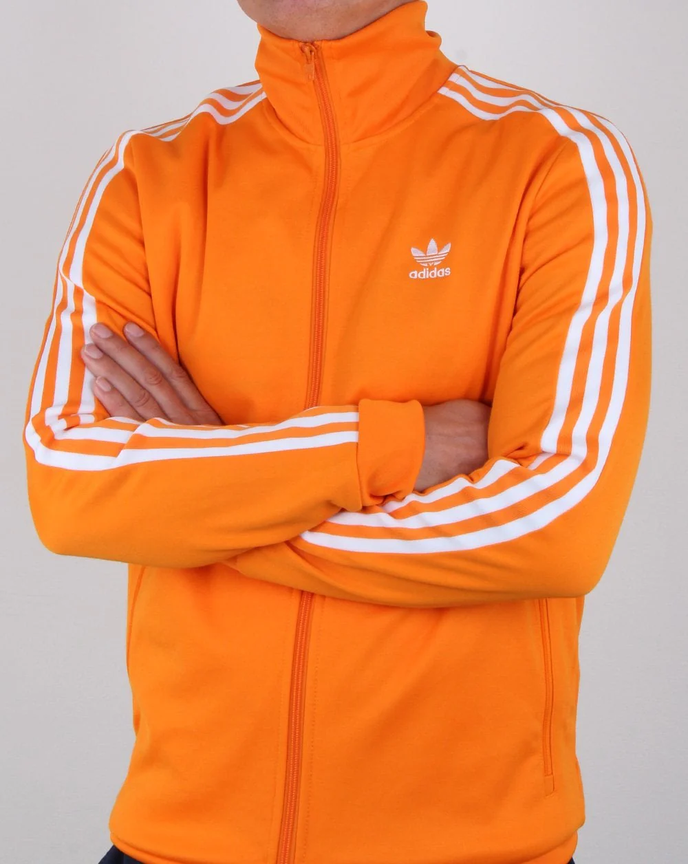 Adidas Originals Beckenbauer Track Top Bright Orange - Image 3