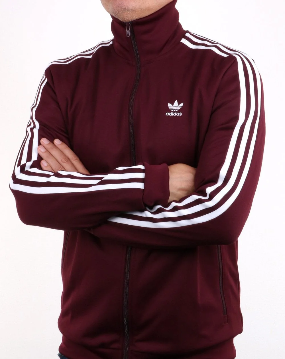 Adidas Originals Beckenbauer Track Top Deep Claret - Image 3