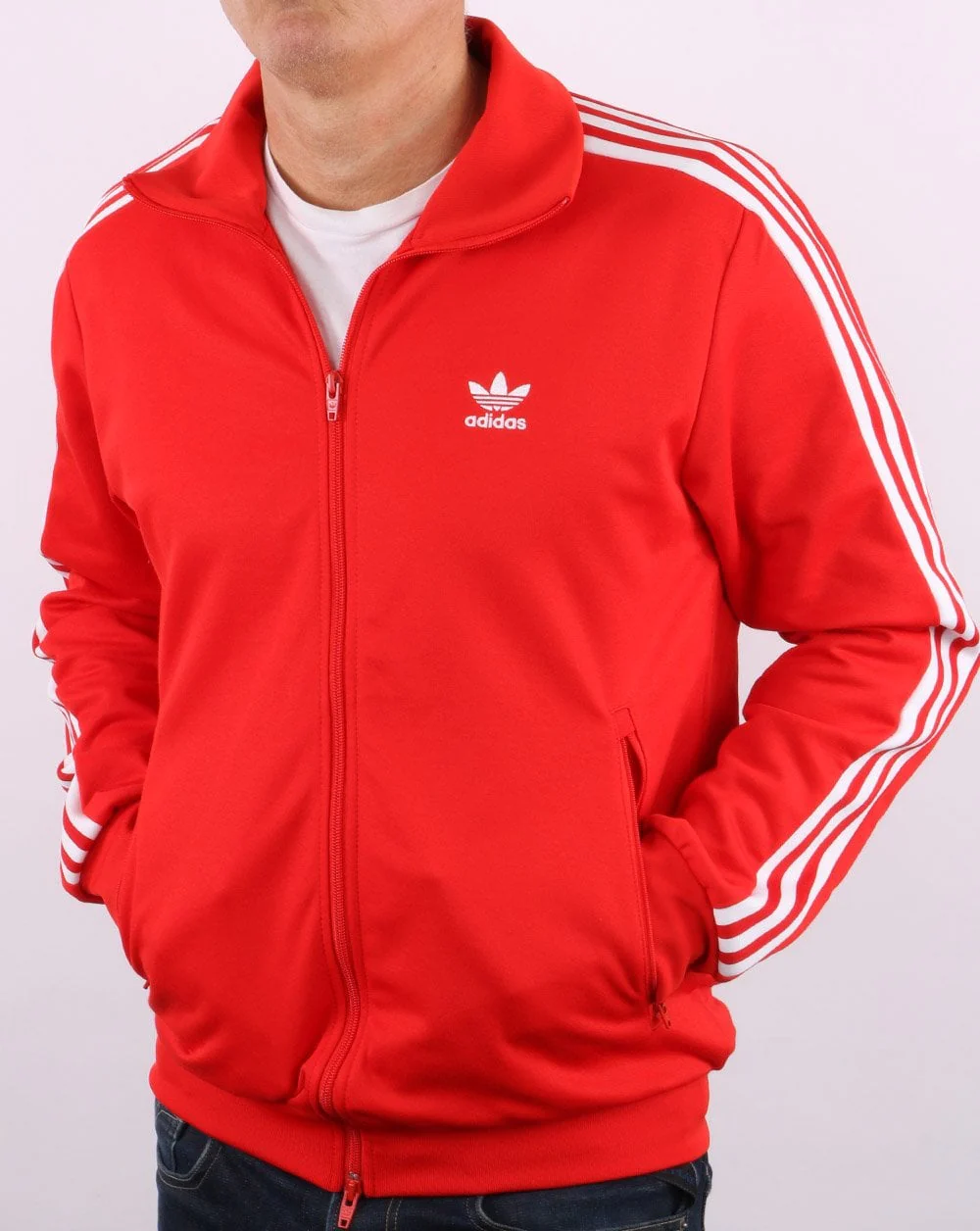Adidas Originals Beckenbauer Track Top Red - Image 4