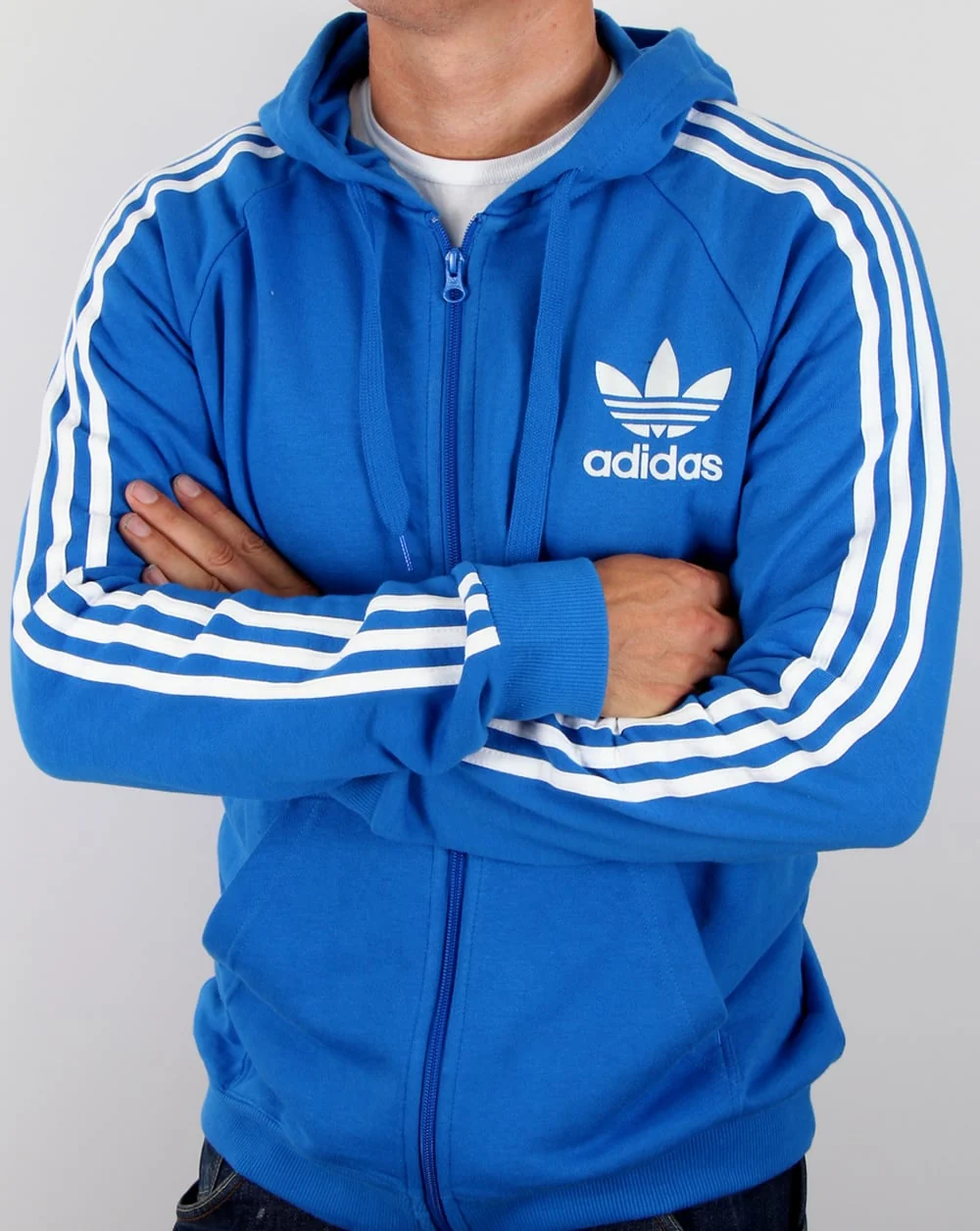 Adidas Originals California Full Zip Hoody Bluebird - Image 2