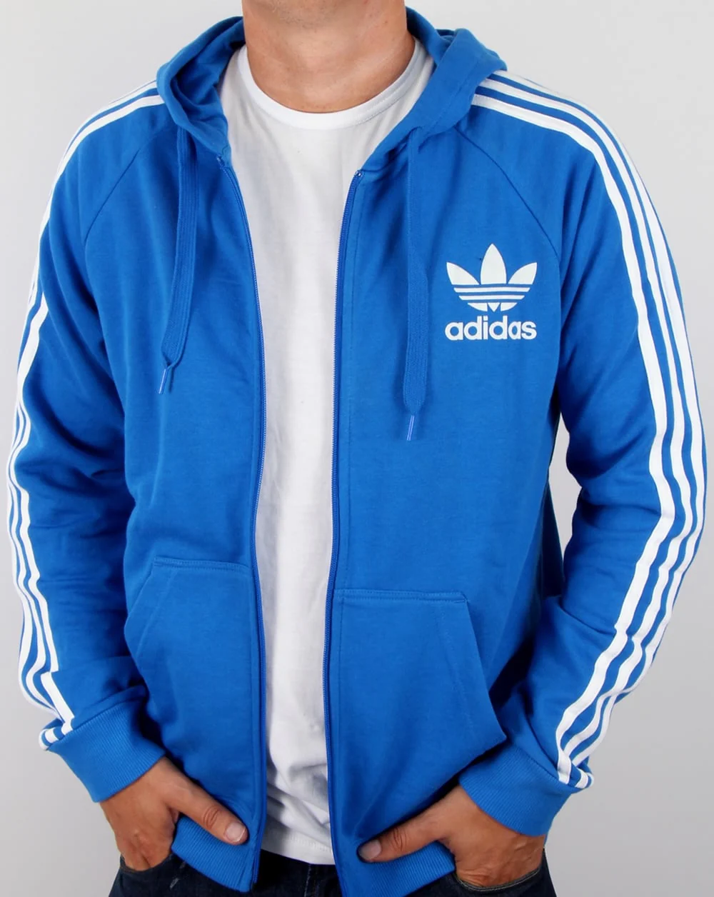 Adidas Originals California Full Zip Hoody Bluebird - Image 3