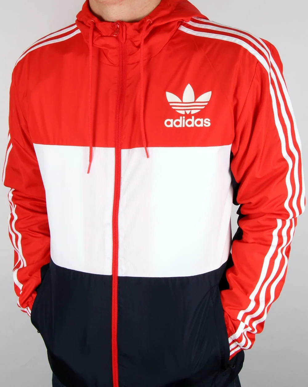 Adidas Originals California Windbreaker Red/white/navy - Image 3
