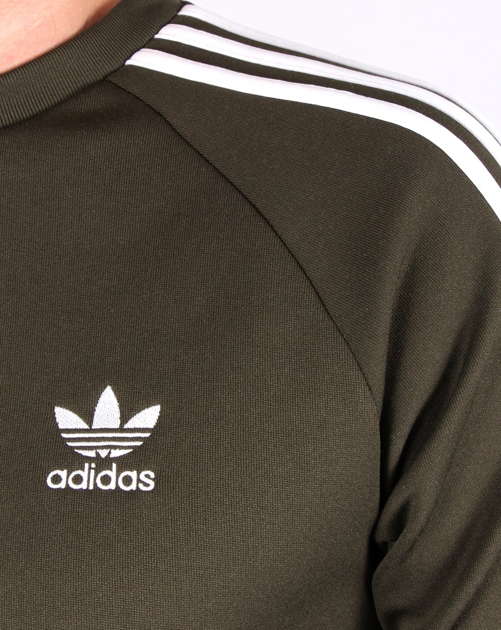 Adidas Originals Crew Neck Sweat Khaki White - Image 2