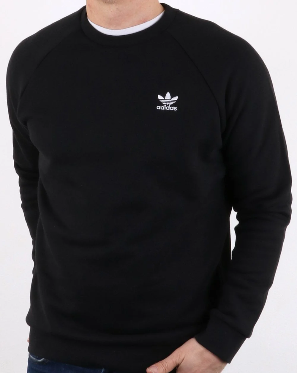 Adidas Originals Essential Crew Sweat Black - Image 3