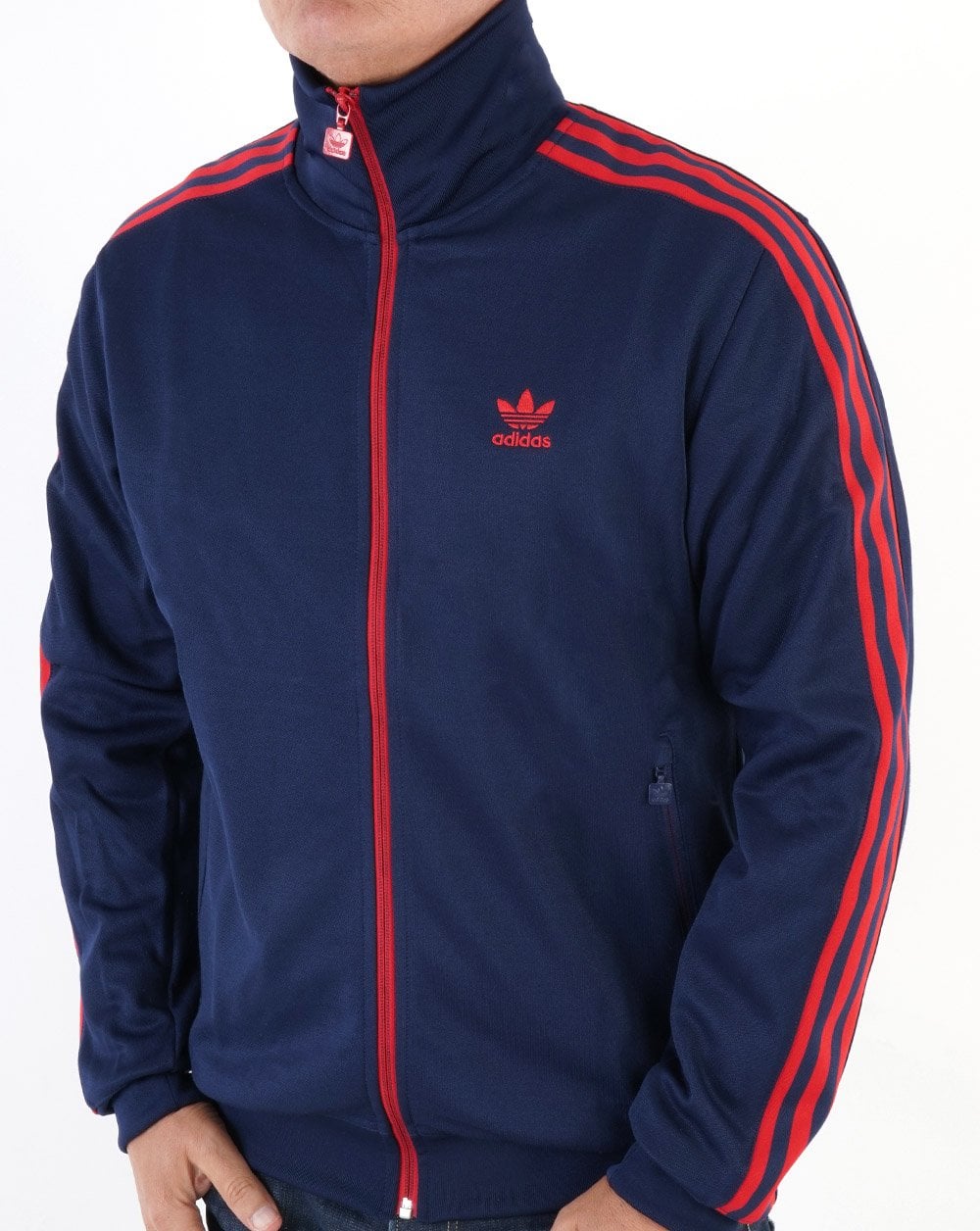 Adidas Originals FB Beckenbauer Track Top Navy/Red - Image 2