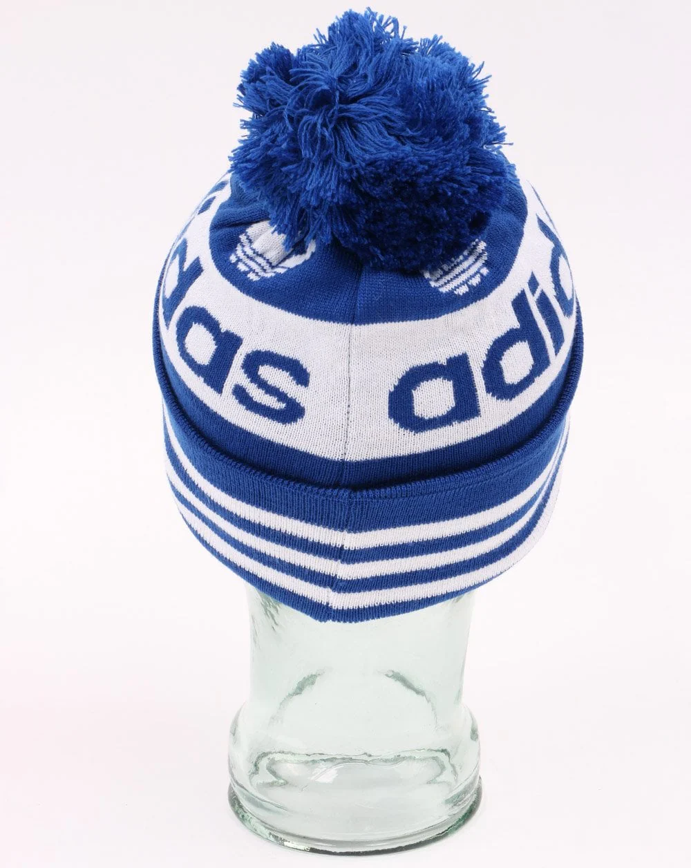 Adidas Originals Jacquard Bobble Hat Beanie Blue - Image 3