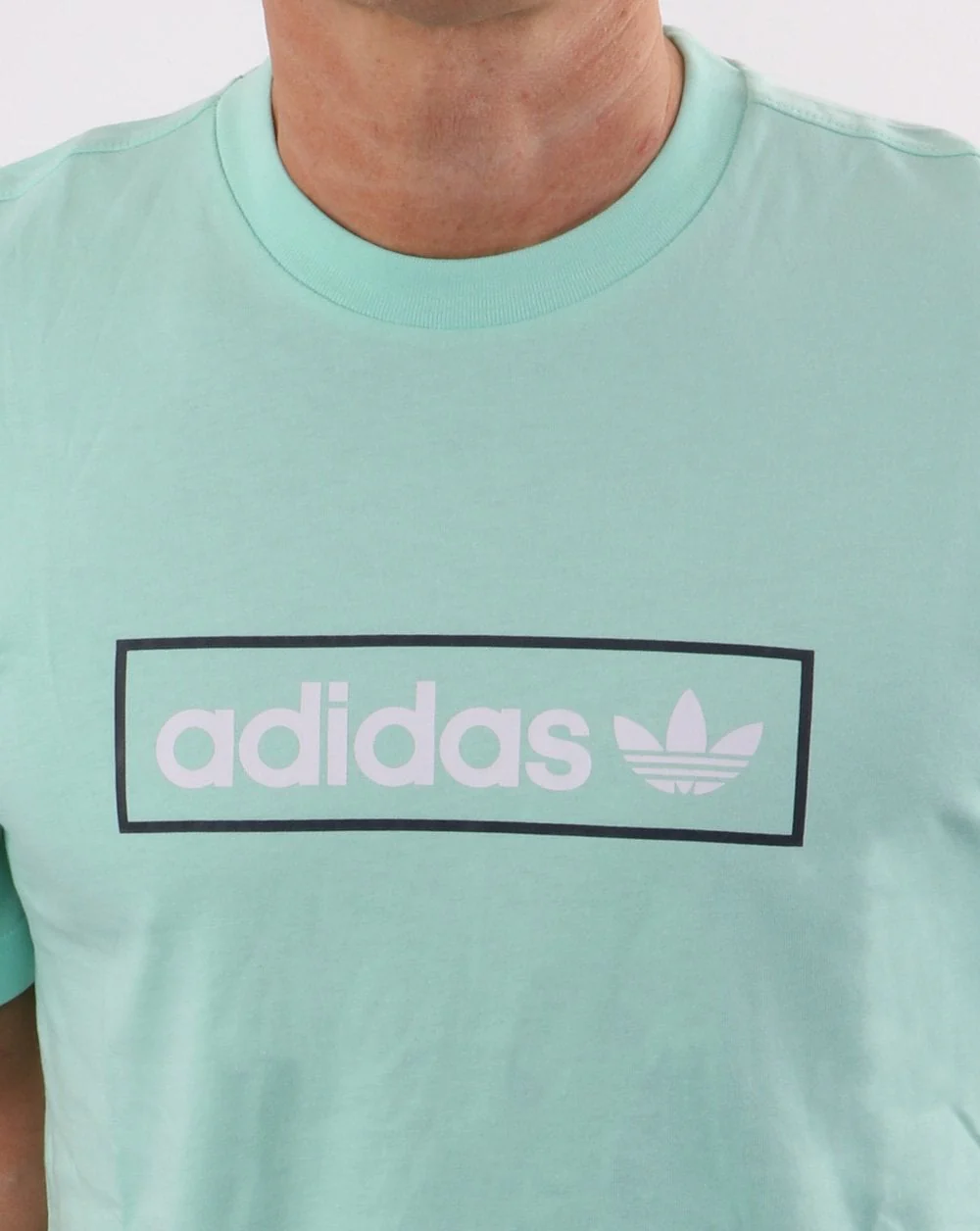 Adidas Originals Linear Logo T Shirt Clear Mint - Image 2