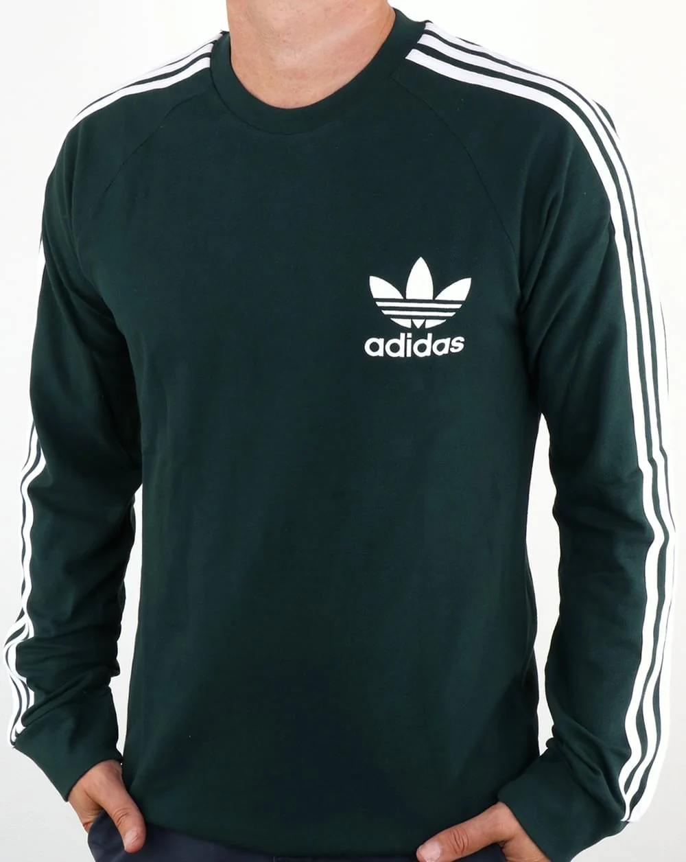 Adidas Originals Long Sleeve Pique T Shirt Green Night