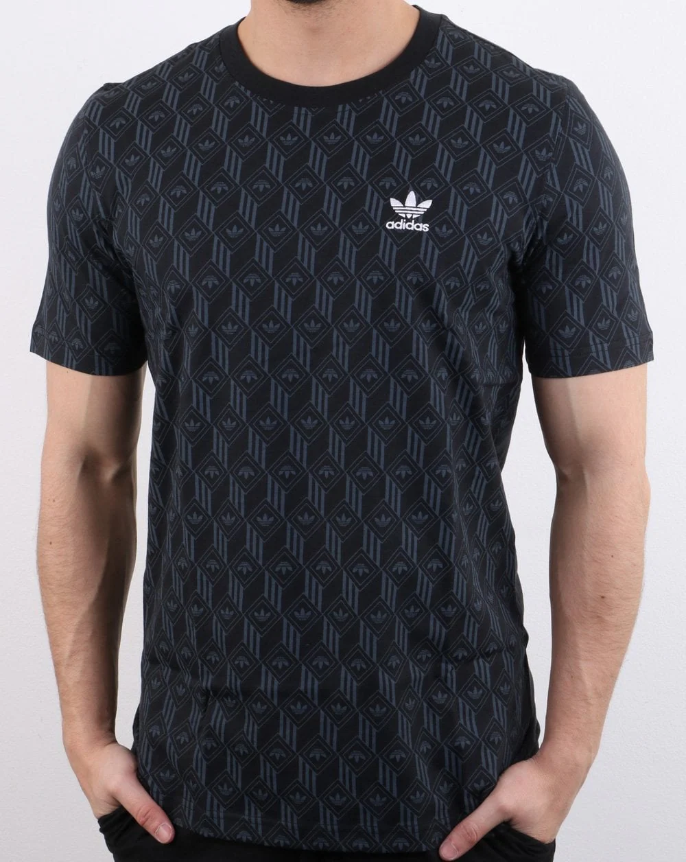 Adidas Originals Mono Print T Shirt Black