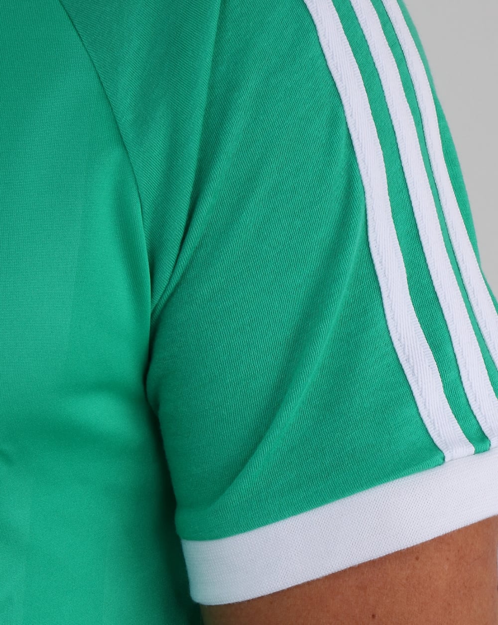 Adidas Originals Old Skool 3 Stripes T Shirt Vivid Green - Image 3