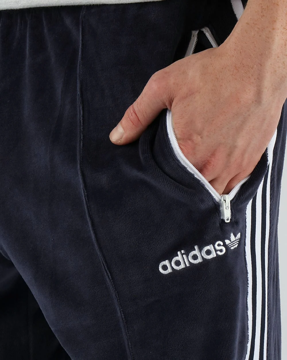 Adidas Originals OS Velour Beckenbaeur Track Pants Legend Ink - Image 2