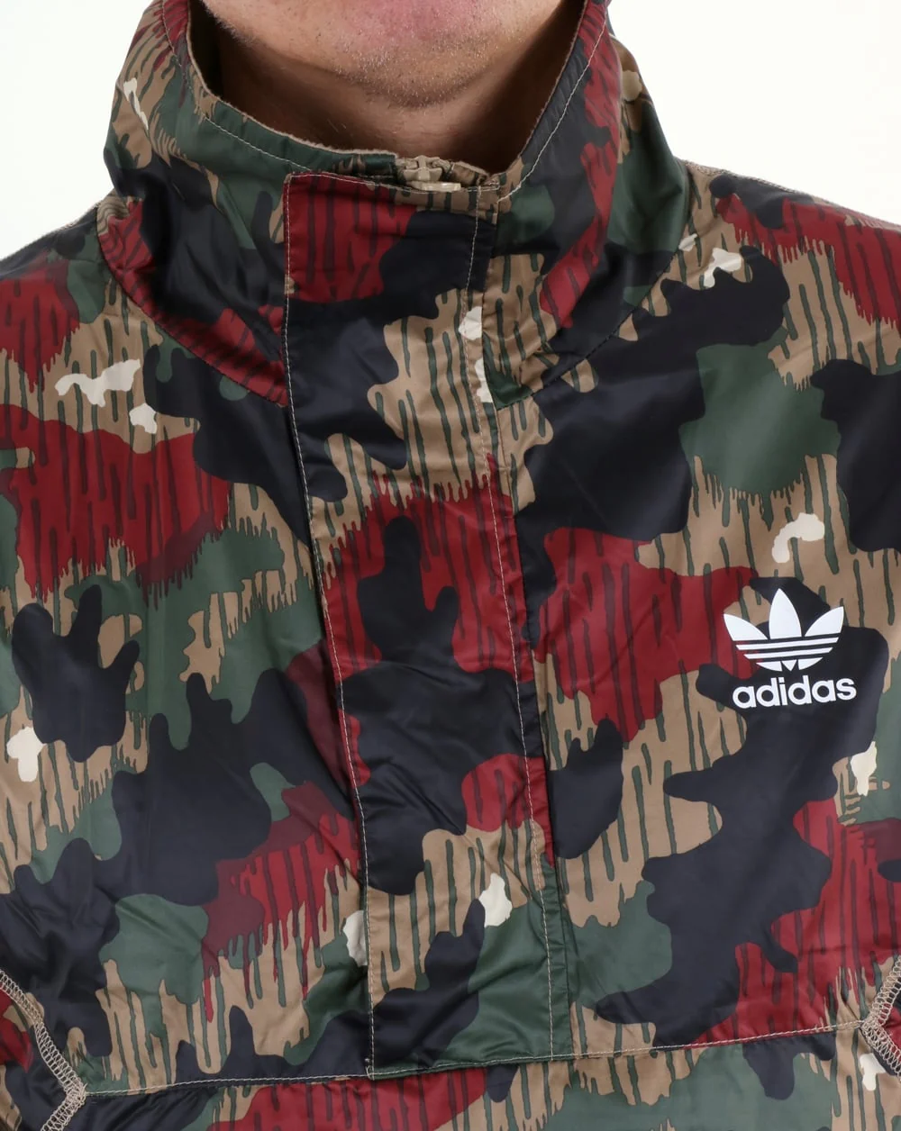 Adidas Originals Pharrell Williams HU Hiking Half Zip Camo Windbreaker - Image 2