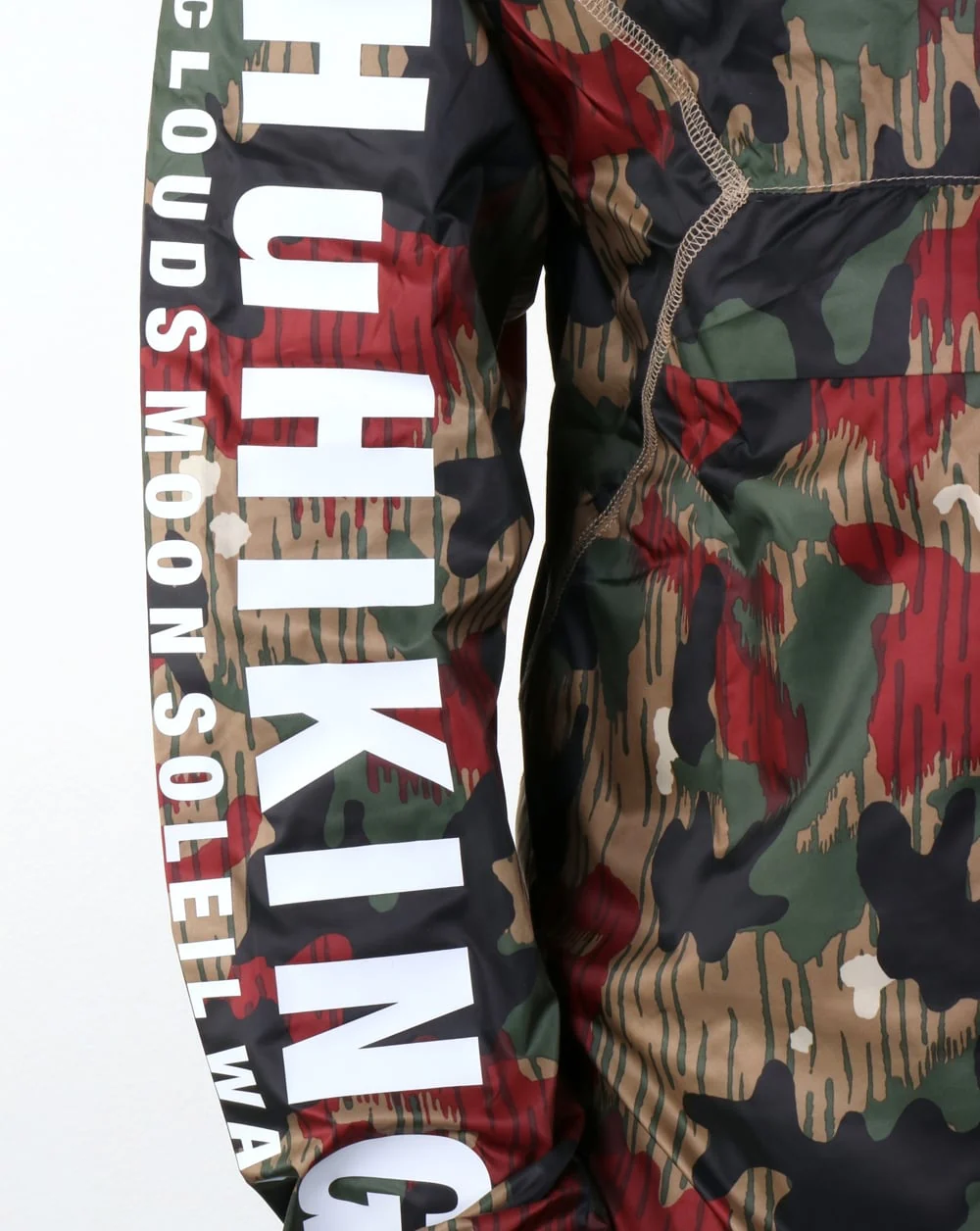 Adidas Originals Pharrell Williams HU Hiking Half Zip Camo Windbreaker - Image 3