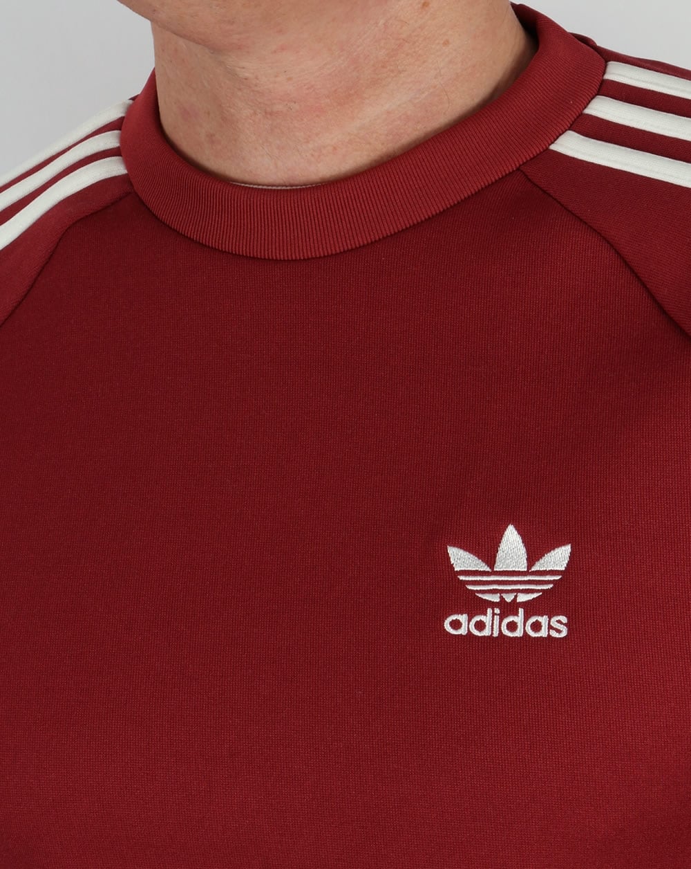 Adidas Originals Retro Sweat Top Burnt Red - Image 3