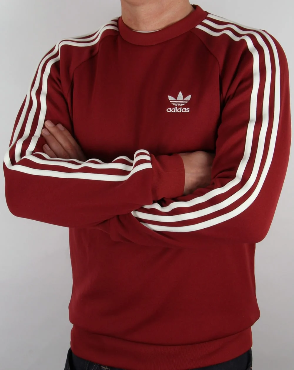 Adidas Originals Retro Sweat Top Burnt Red - Image 4