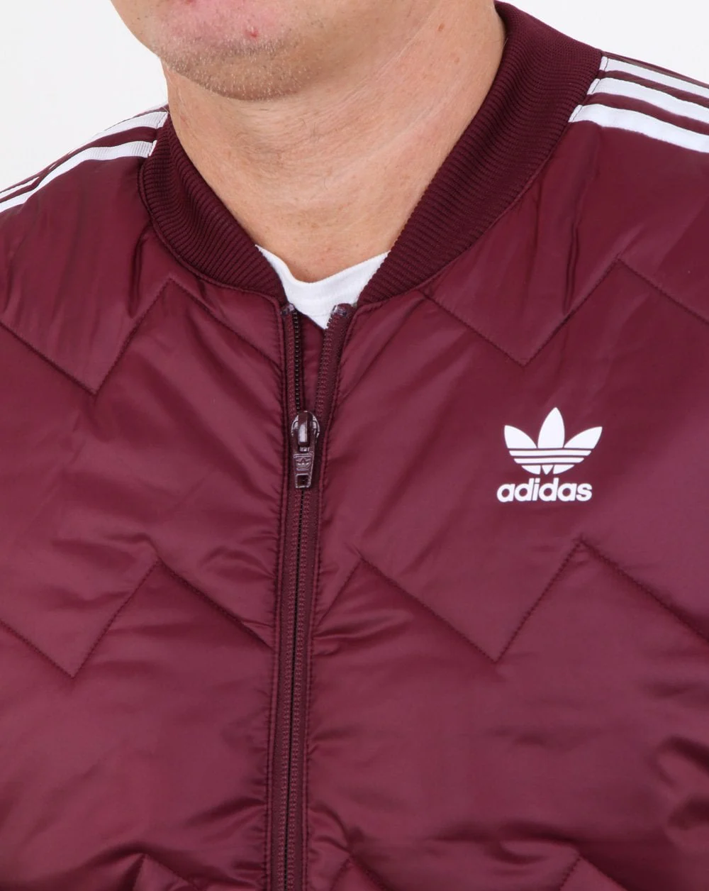 Adidas Originals Sst Quilted Jacket Maroon - Image 2