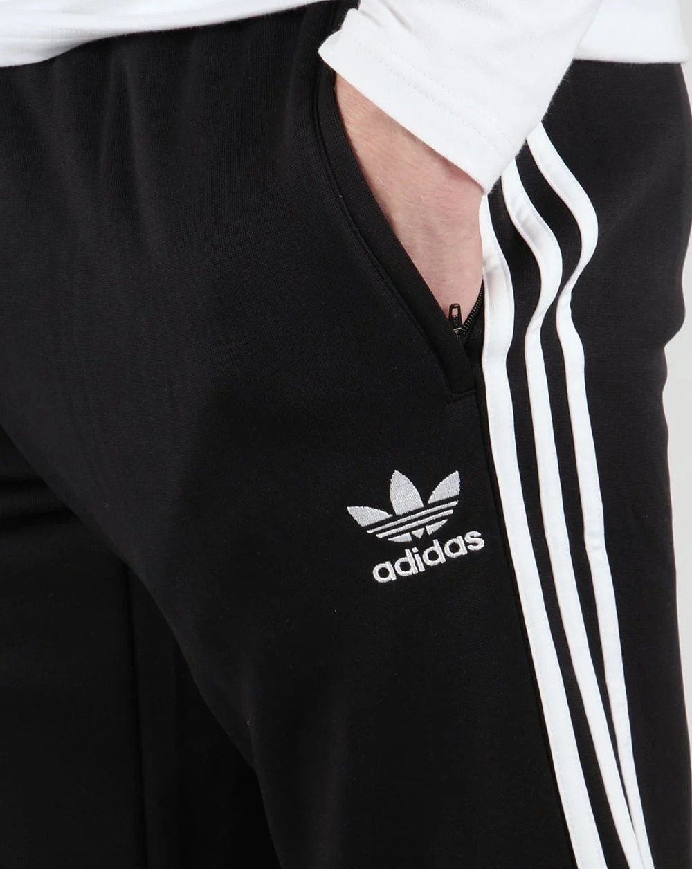 Adidas Originals Superstar Cuffed Track Bottoms Black/White - Image 2