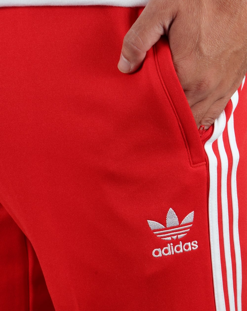 Adidas Originals Superstar Cuffed Track Bottoms Red - Image 2