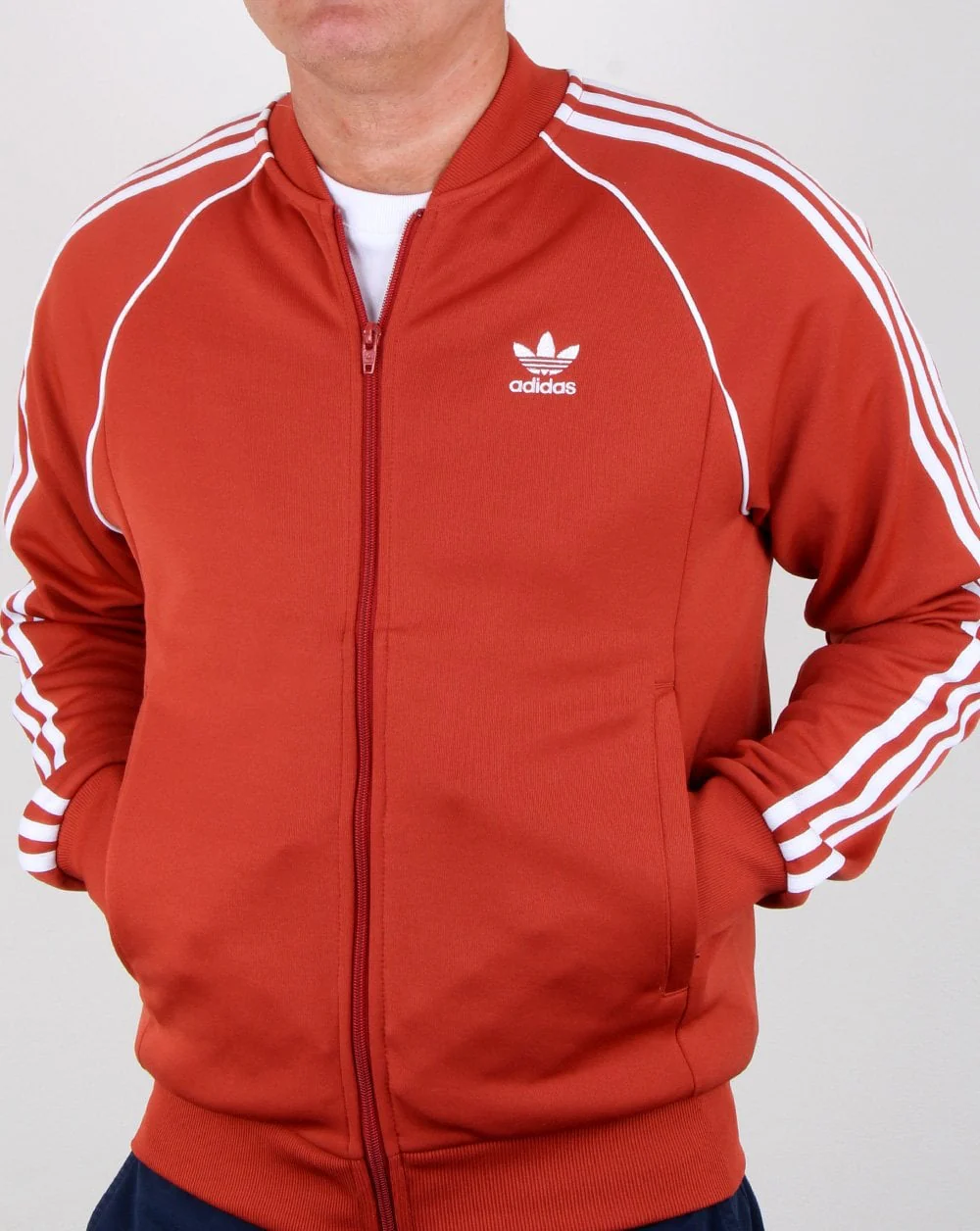 Adidas Originals Superstar Track Top Rust Orange - Image 3