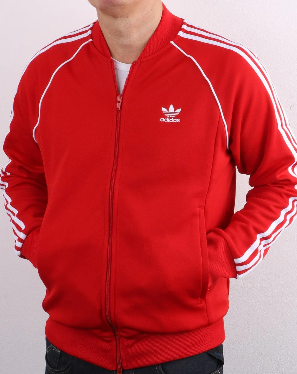 Adidas Originals Superstar Track Top Scarlet Red/White - Image 4