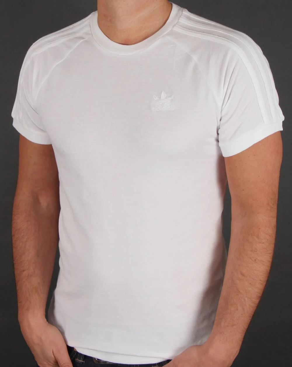 Adidas Originals Triple Stripe T shirt White - Image 2