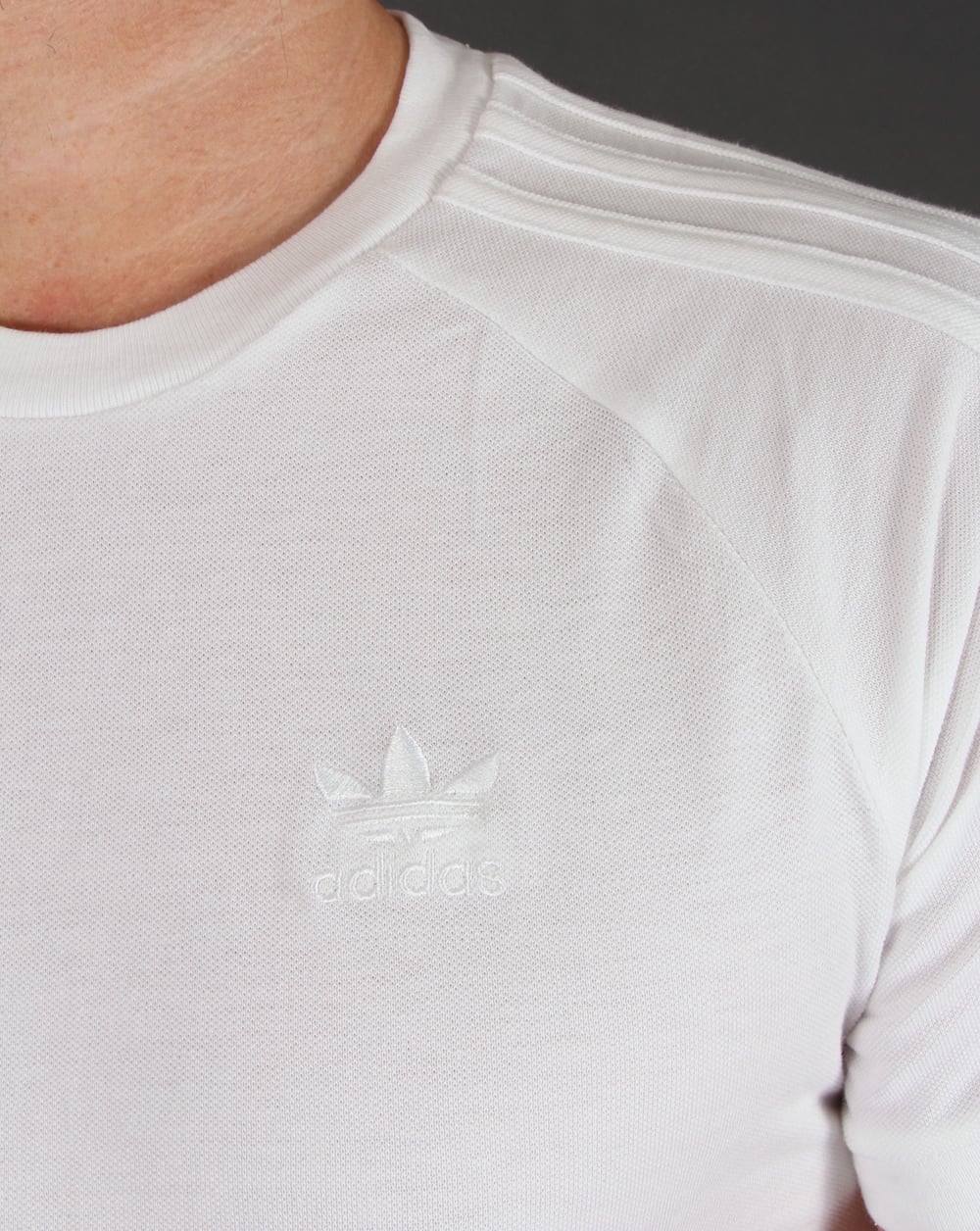 Adidas Originals Triple Stripe T shirt White - Image 3