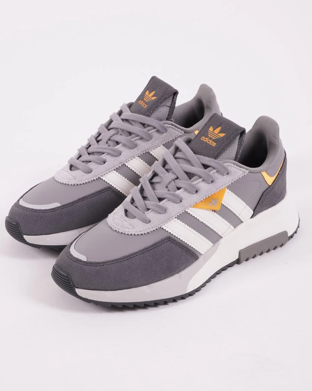 Adidas Retropy F2 Trainers Grey/White/Gold - Image 2