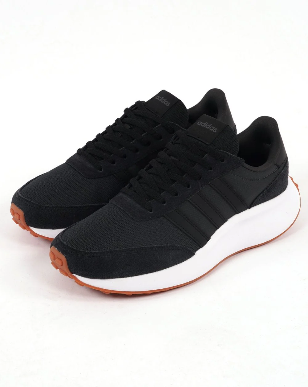 Adidas Run 70s Trainers Black with Gum - Image 3