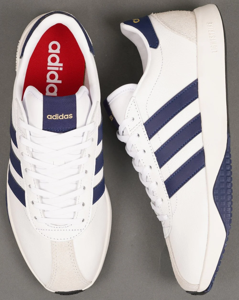 Adidas Run 76/26 Trainers White/Dark Blue - Image 4