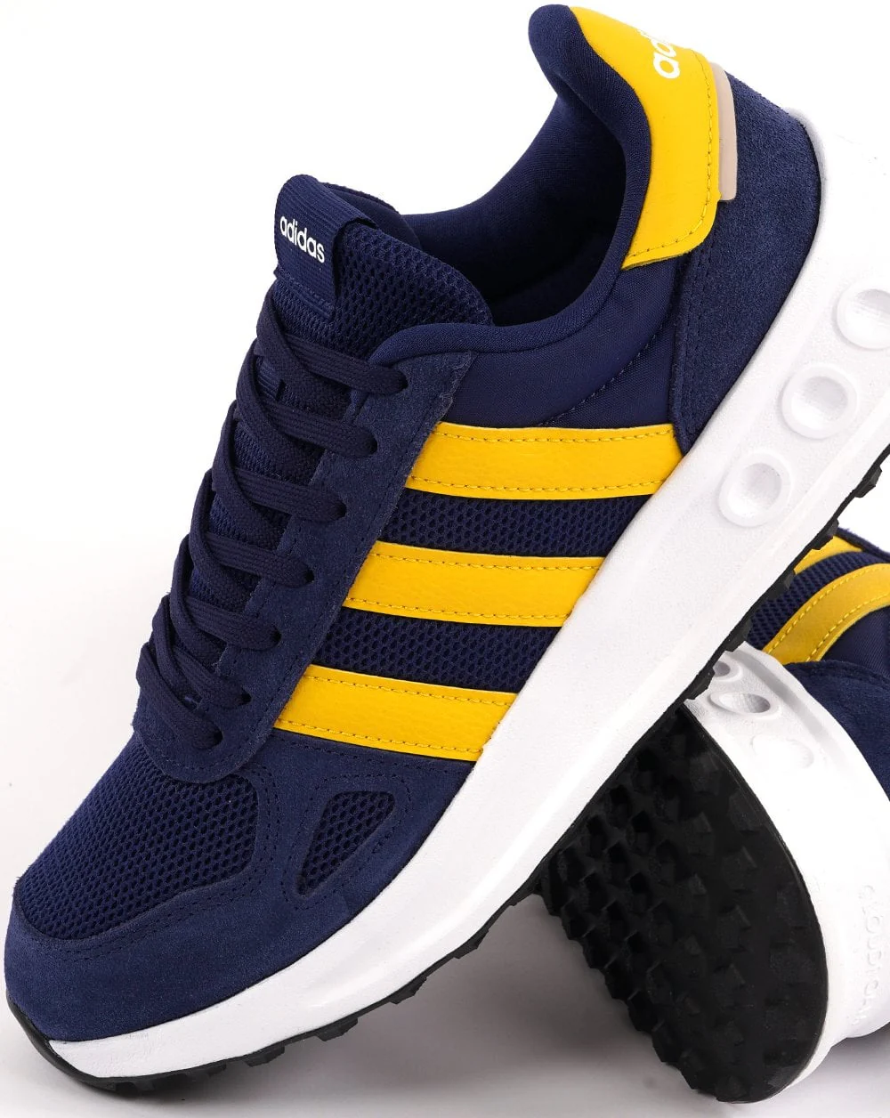 Adidas Run 84 Trainers Navy Yellow