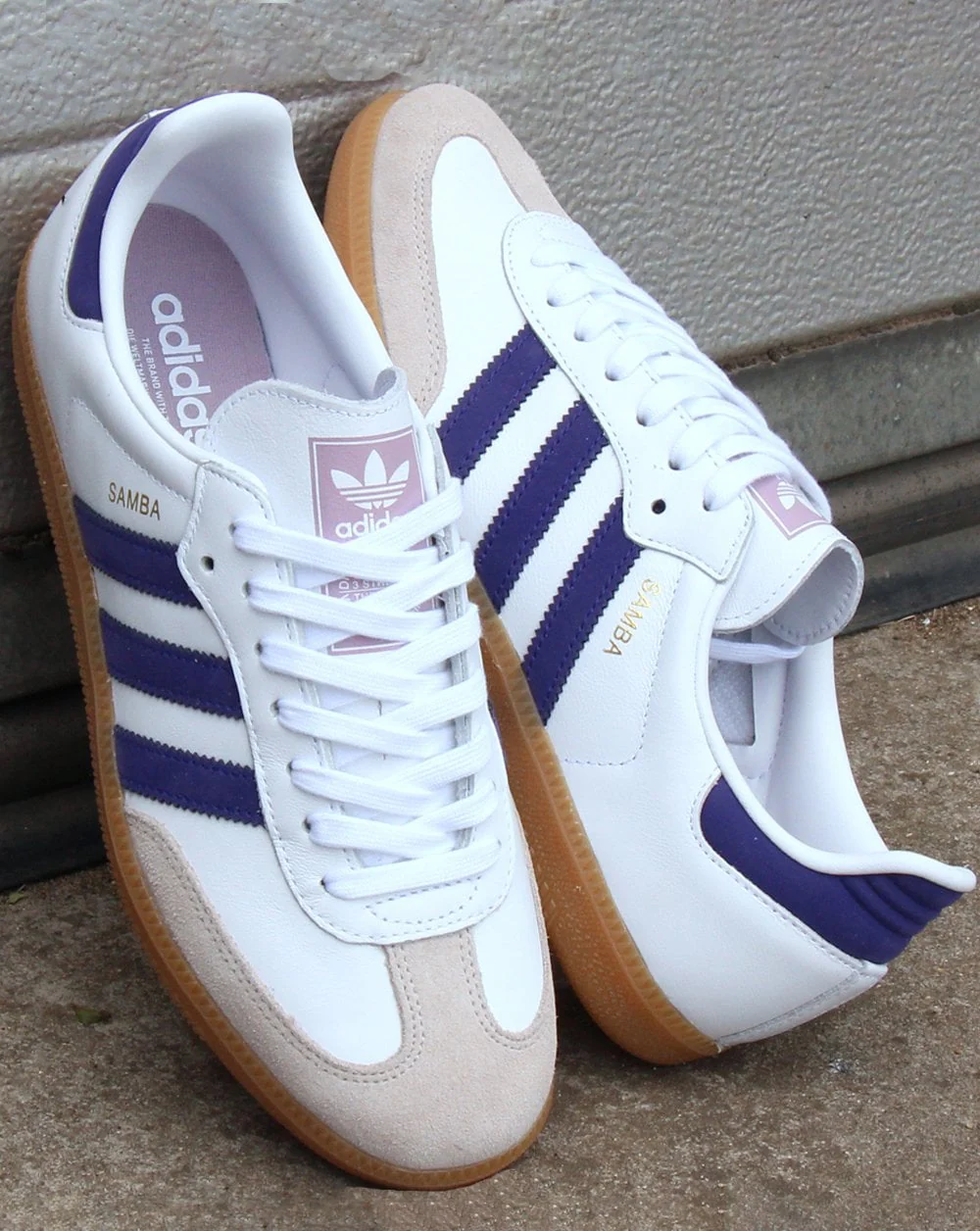 Adidas Samba Og Trainers White/Purple - Image 3