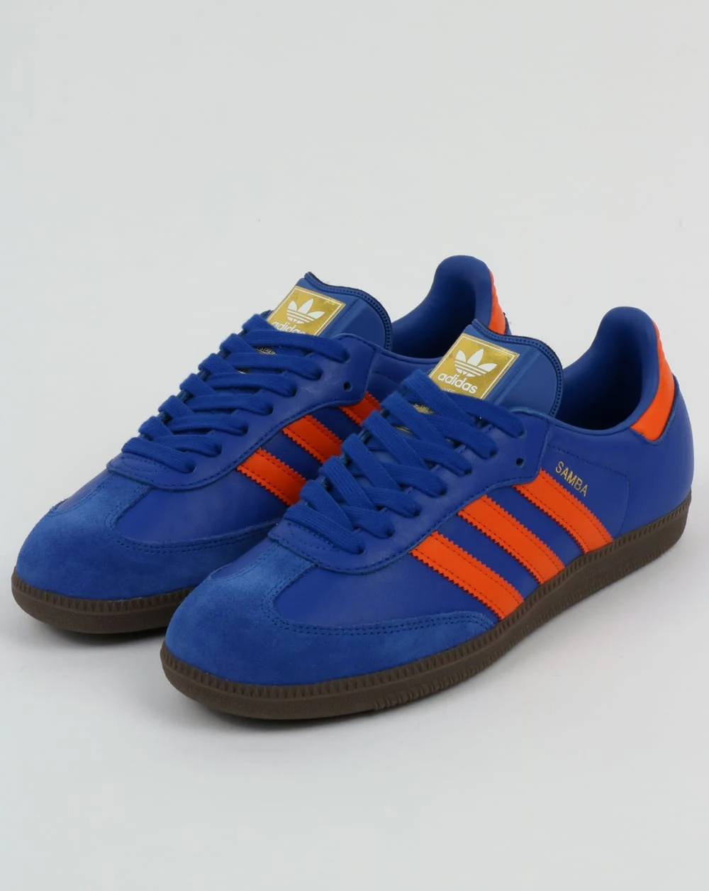 Adidas Samba Trainers Bold Blue/Orange - Image 4