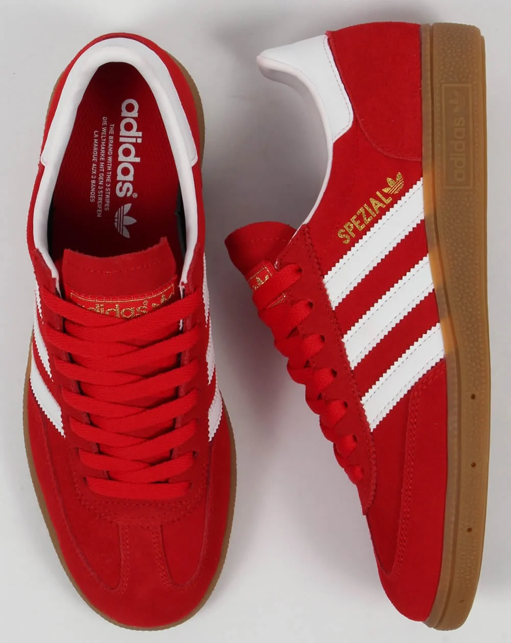 Adidas Spezial Trainers Red White - Image 2
