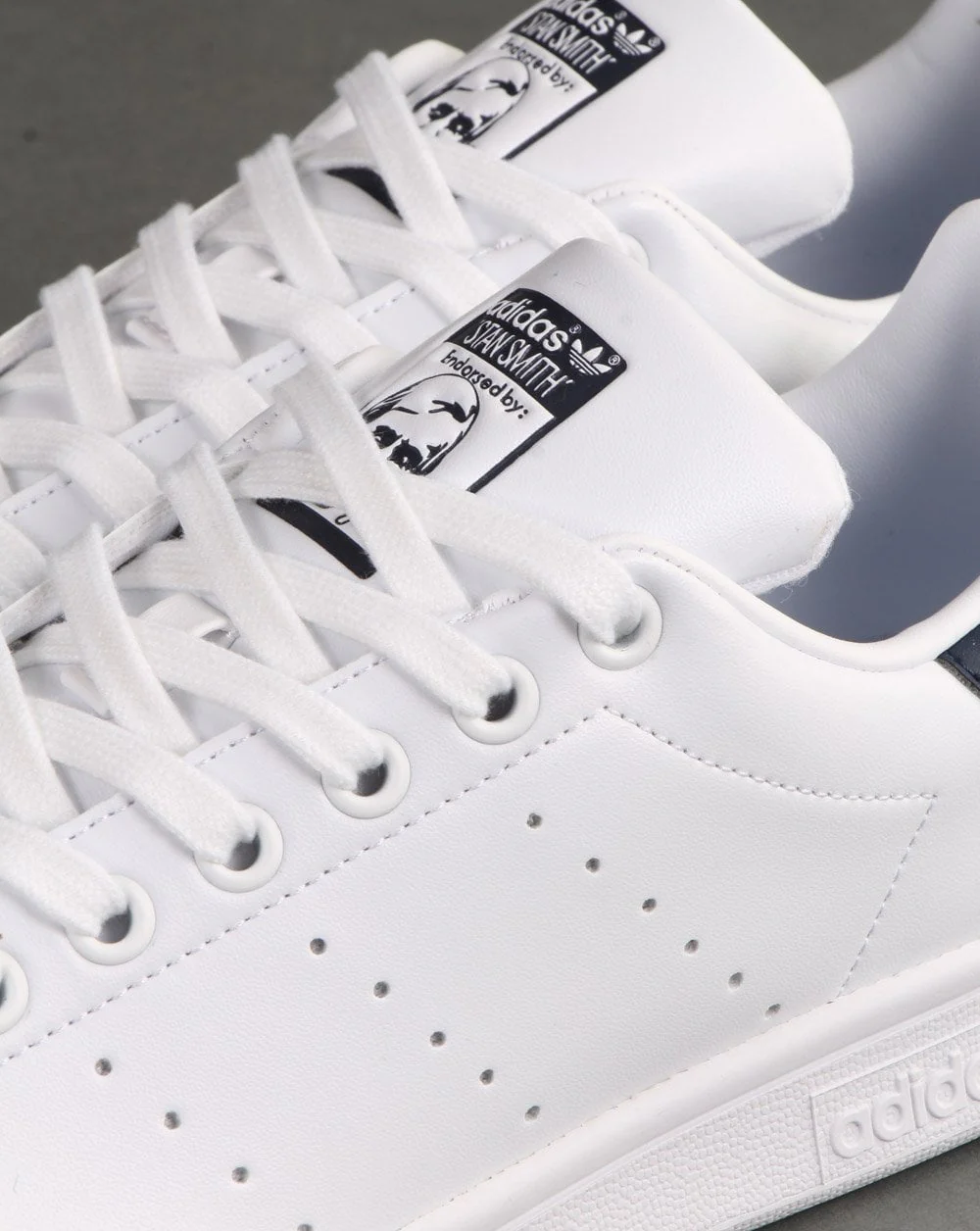 Adidas Stan Smith Trainers White/Navy - Image 4