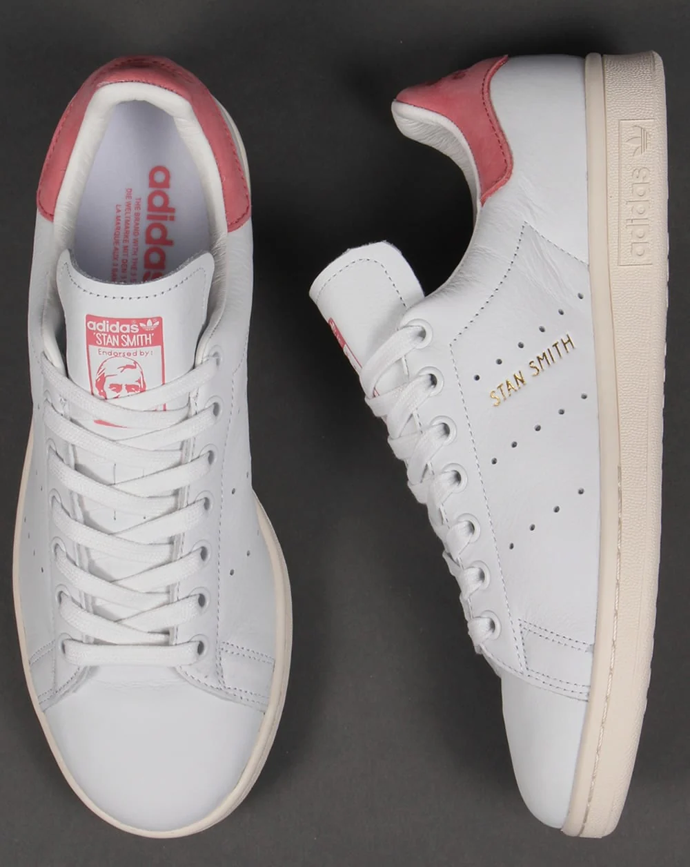 Adidas Stan Smith Trainers White/Pink - Image 2