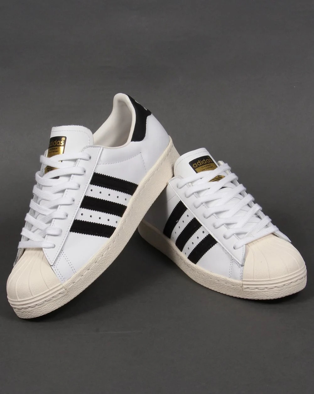Adidas Superstar 80s Trainers White/Black - Image 3