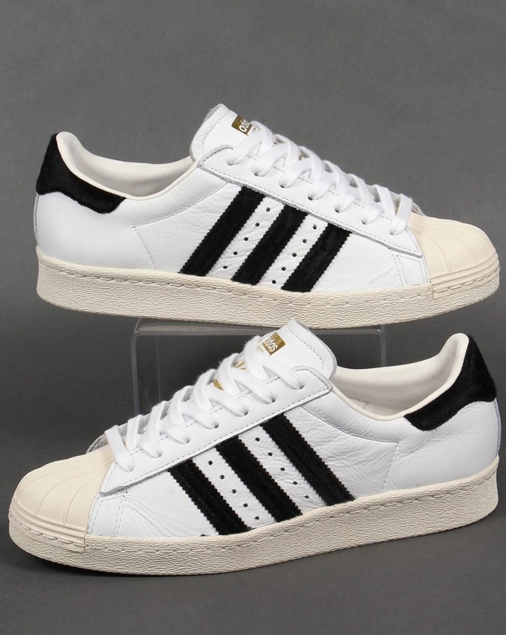 Adidas Superstar 80s Trainers White/Black/Gold