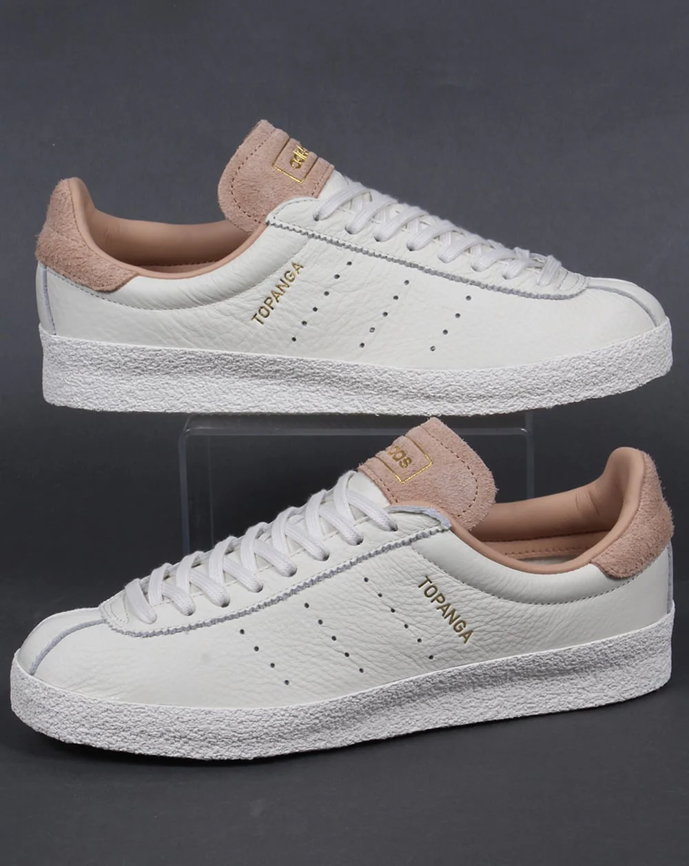 Adidas Topanga Leather Trainers Off White/Clean