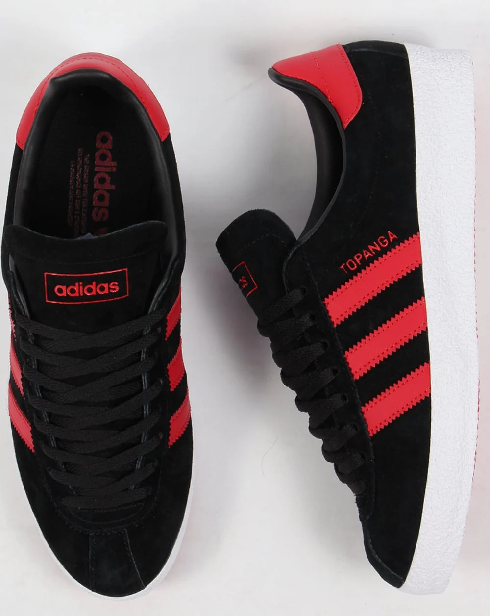 Adidas Topanga Trainers Black/Red - Image 2