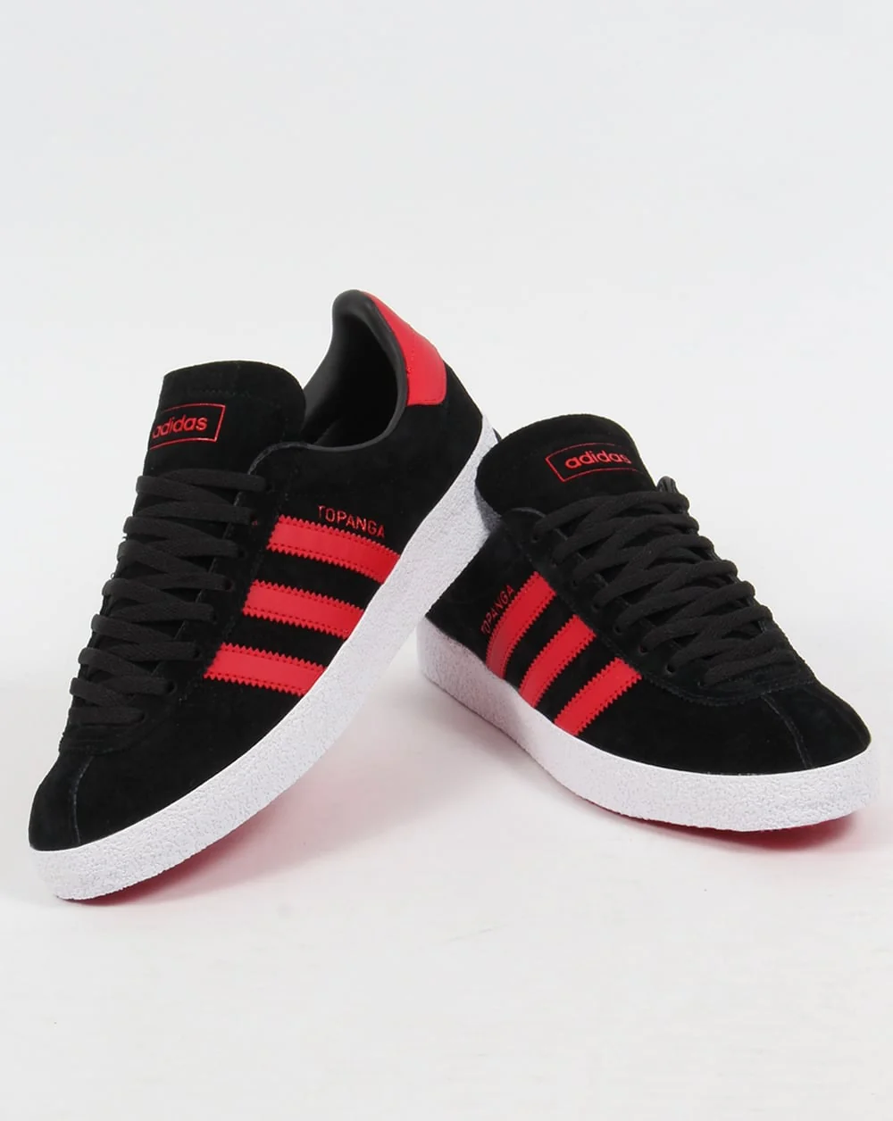 Adidas Topanga Trainers Black/Red - Image 3